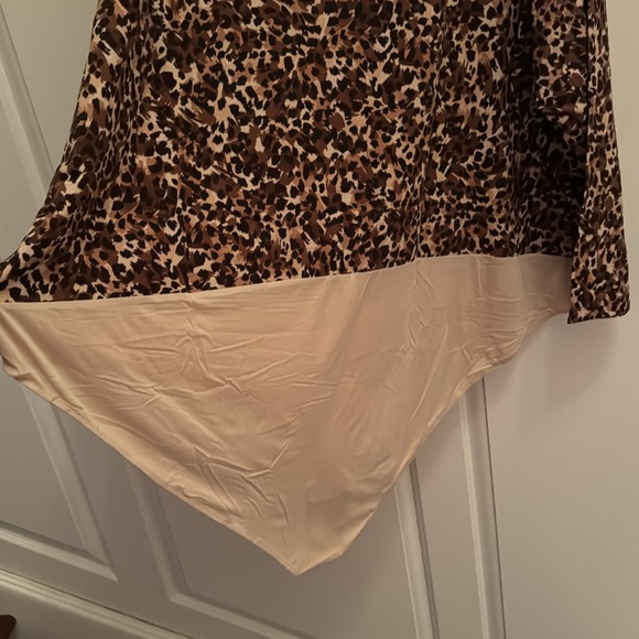 NWT Isaac Mizrahi Live leopard print turtle neck bodysuit - Picture 3 of 10